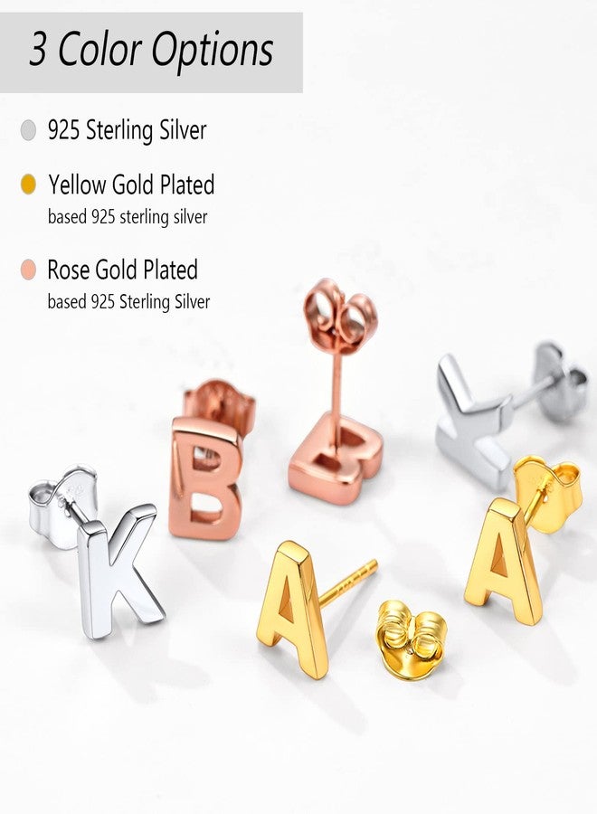 PROSILVER Gold Stud Earrings for Women Initial Stud Earring Hypoallergenic Gold Plated Earrings Letter C Womens Trendy Dainty Studs Jewelry Small Earings - Image 3